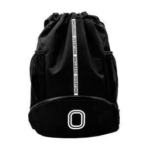 Elite Cinch Sports Drawstring Bag with Shoe Compartment - Stacked O's Outline